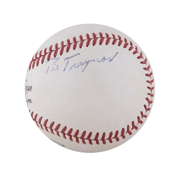 Pie Traynor Signed Official National League Warren Giles Baseball (JSA) 